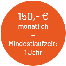 Komplettpaket 150,-€ monatlich - Mindestlaufzeit 1 Jahr